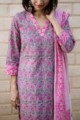 Image for Kusvaa Kusum Kuoj09 Purple Jaal Kurta Dupatta Closeup