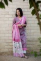 Image for Kusvaa Kusum Kuoj09 Purple Jaal Kurta Dupatta Focus