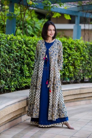 Image for Kusvaa Sr39 Indigo Kalamkari Dress Featured