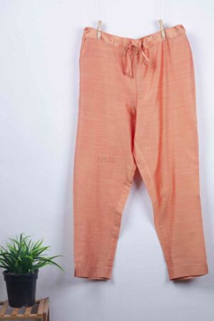 Image for Kusvaa Ws207p Cotton Silk Pants With Pocket Carrot Orange Featured New