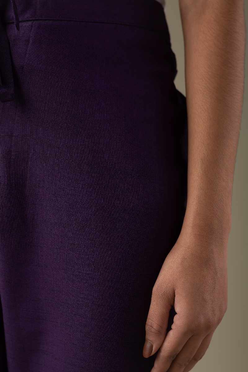 Image for Kusvaa Ws207p Cotton Silk Pants With Pocket Inkblue Side Newest