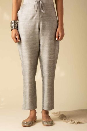 Image for Kusvaa Ws207p Cotton Silk Pants With Pocket Lightgrey Featured Newest