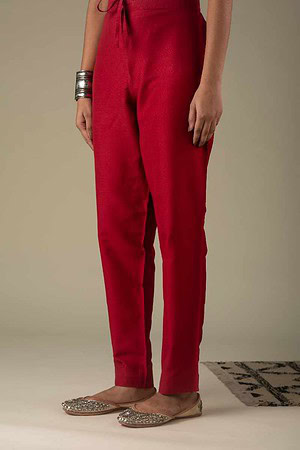 Image for Kusvaa Ws207p Cotton Silk Pants With Pocket Maroon Featured Newest