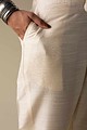 Image for Kusvaa Ws207p Cotton Silk Pants With Pocket Offwhite Front New