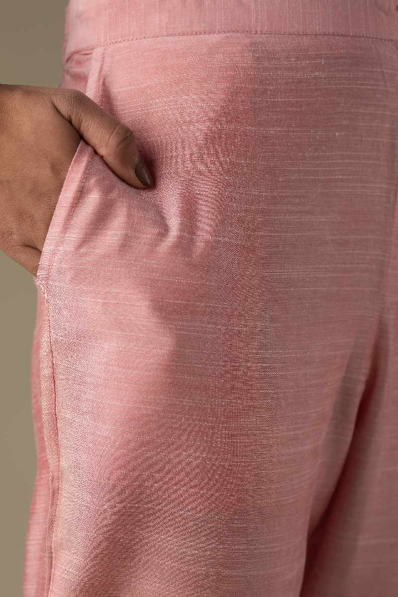 Image for Kusvaa Ws207p Cotton Silk Pants With Pocket Peach Front Newest