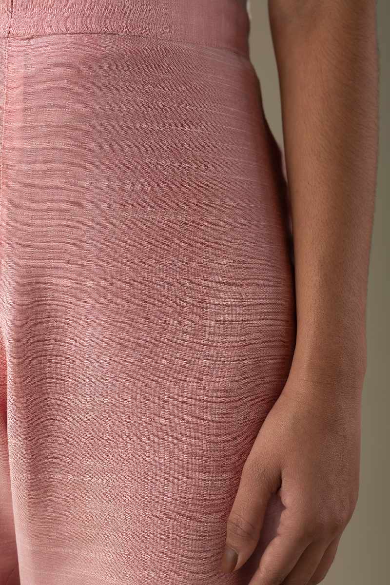 Image for Kusvaa Ws207p Cotton Silk Pants With Pocket Peach Side Newest