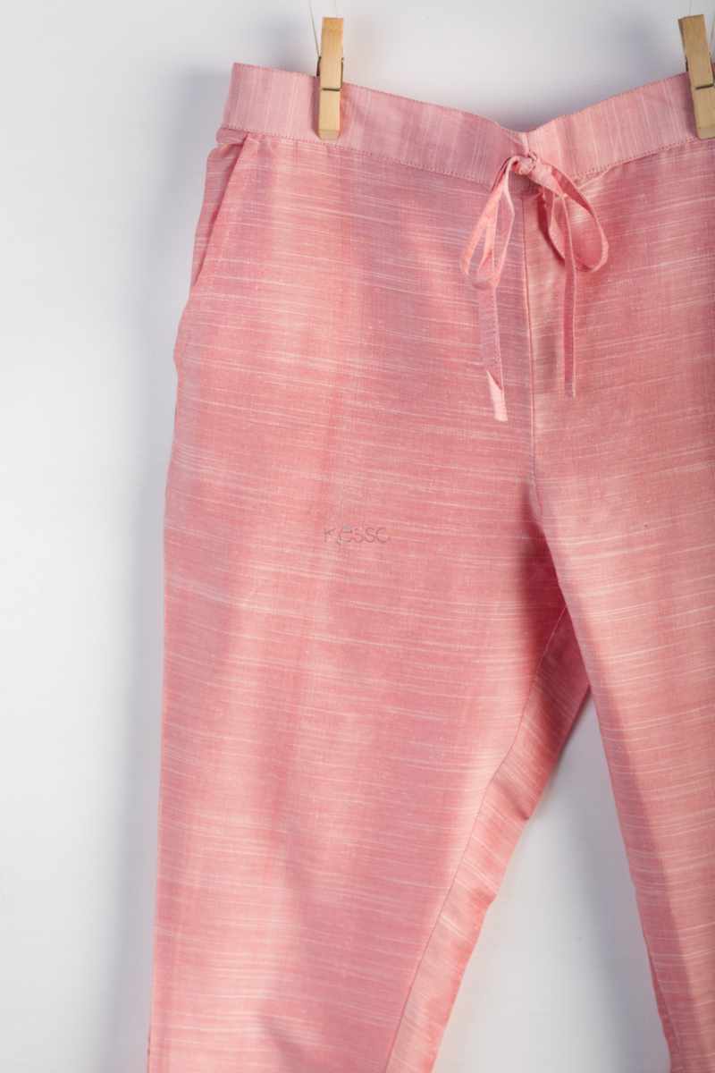 Image for Kusvaa Ws207p Cotton Silk Pants With Pocket Peach Sitting Newest
