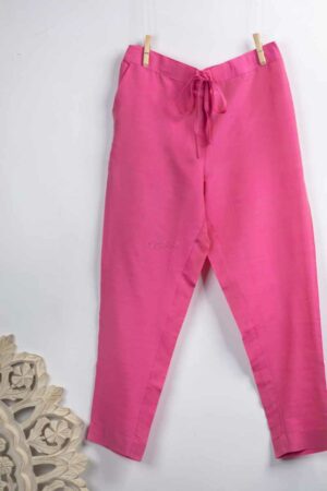 Image for Kusvaa Ws207p Cotton Silk Pants With Pocket Pink Side Latest