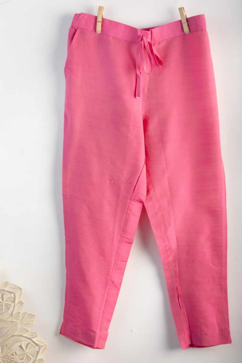 Image for Kusvaa Ws207p Cotton Silk Pants With Pocket Pink Side New