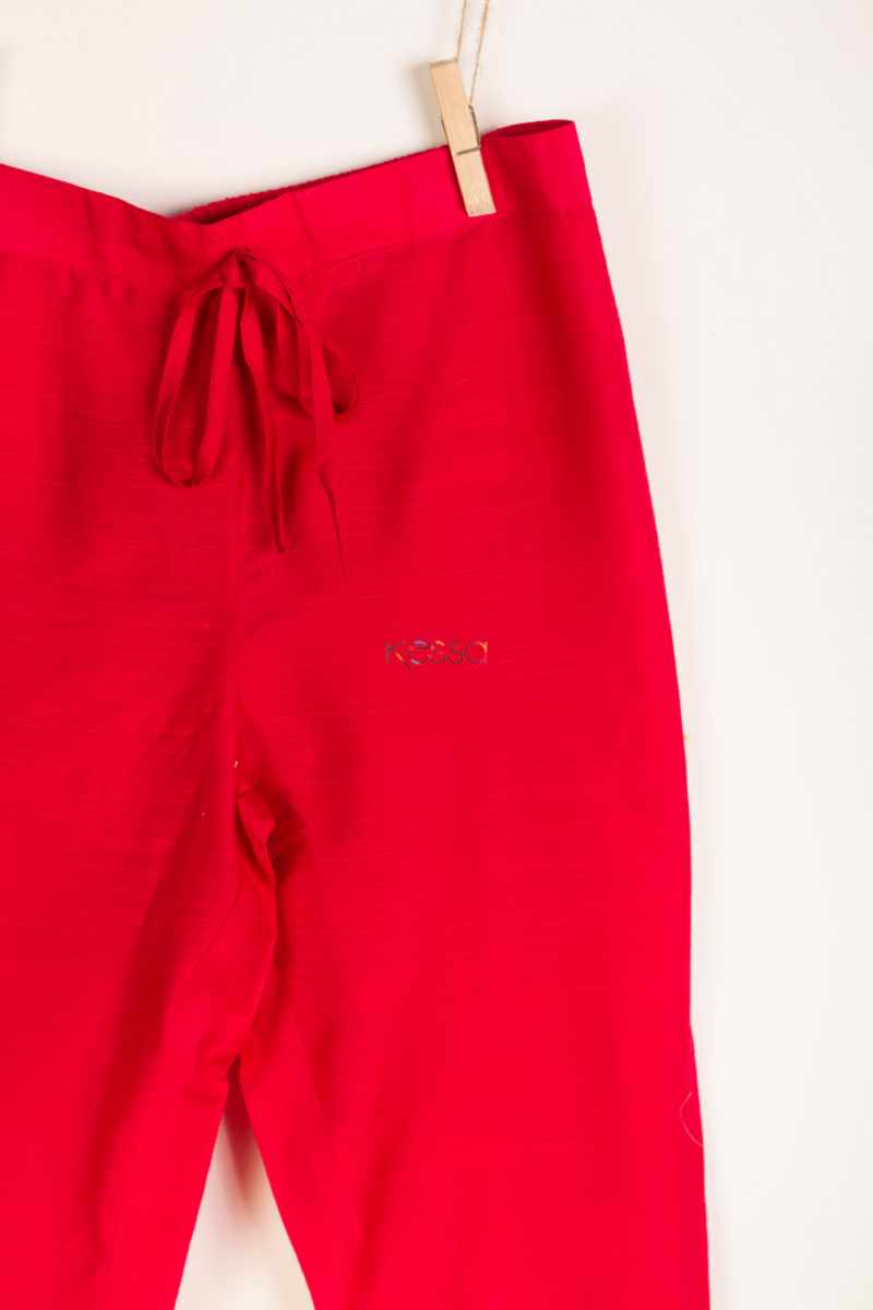 Image for Kusvaa Ws207p Cotton Silk Pants With Pocket R. Ribbon Sitting