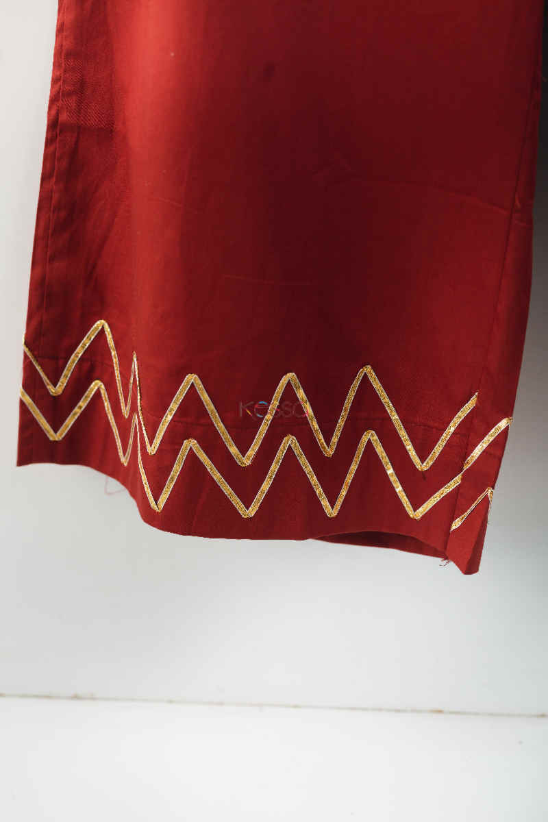 Image for Kusvaa Wsp05 Cotton Satin Palazzo Pocket Elasticated Waist 1 Brown Botton