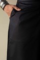 Image for Kusvaa Wsp05 Cotton Satin Palazzo With Pocket Black Side New