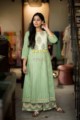 Image for Wa257a Kusvaa Green Stripes Kurta Printed Palazzo Featured