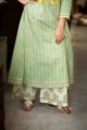 Image for Wa257a Kusvaa Green Stripes Kurta Printed Palazzo Lower