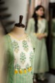 Image for Wa257a Kusvaa Green Stripes Kurta Printed Palazzo Side