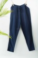 Image for Ws207p Cotton Silk Pants Pocket Elasticated Waist Peacock Blue Featured