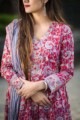 Image for Kusvaa Kusum Kuoj26 Red Blue Kurta With Dupatta Closeup