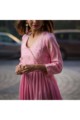 Image for Kusvaa Ws352 Ombre Cotton Silk Dress Closeup