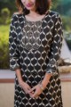 Image for Kusum Kuoj34 Black White Kurta Tulip Pants 3