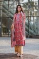 Image for Kusvaa Kusum Kuoj39 Red Blue Kurta With Dupatta Featured