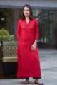 Image for Kusvaa Ne08 Pasmina Red Kurta Pocket