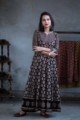 Image for Kusvaa Ws363 Black Ajrakh Kalidaar Dress Front