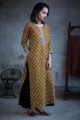 Image for Kusvaa Ws372 Small Butti Mustard Regular Wear Kurta Side