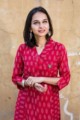 Image for Ikat Red A Line Kurta Featured