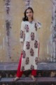 Image for Mughal Block Print Maroon Kurta Front