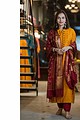 Image for Kusvaa Ws371 Mustard Bhagalpuri Silk Kurta Front