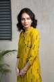 Image for Ws380 Mustard Kurta With Pant Side Closeup