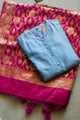Image for Banaras Purple Kattan Dupatta2