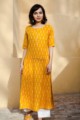 Image for Dandelion Ikat Print A Line Side