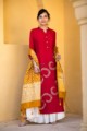 Image for Maroon Chanderi Silk Zari Kurta Dupatta