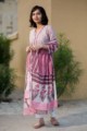 Image for Pink White Jaal Print Kurta With Dupatta Boota