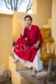 Image for Red Gold Khadi Print Modal Satin Featured