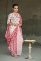 Image for White Angrakha Kurta With Mulmul Dupatta Side Dupatta