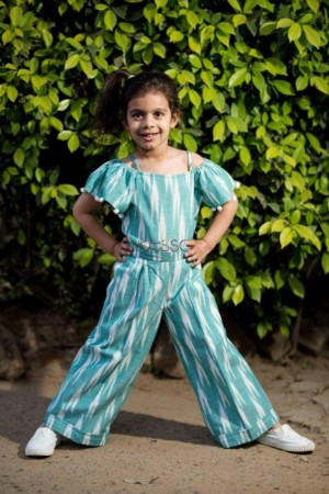 Image for Kkk04 Sea Green Ikat Top Culottes Featured