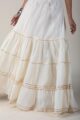 Image for Kusvaa Rp15skirt Free Size Cream Tiered Gotta Skirt Front New