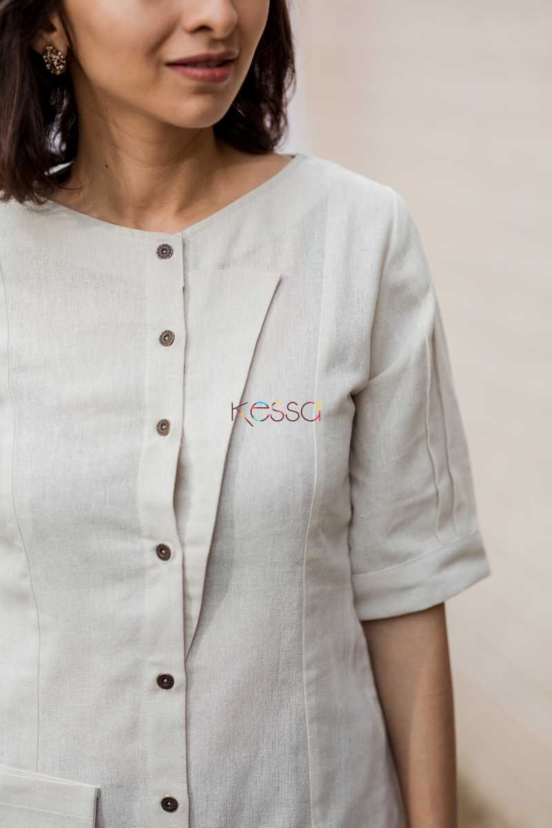 Image for Beige Dresstop Close
