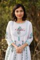 Image for Blue Mughal Kalidaar Kurta Closeup
