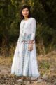 Image for Blue Mughal Kalidaar Kurta Front