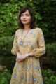 Image for Blue Stripe Culotte With Yellow Top Closeup