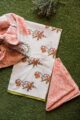 Image for Orange Green Unstiched Suit With Cotton Dupatta