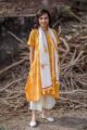 Image for Yellow Ikat With Culotte And Stole