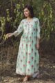 Image for Turquoise White Red Jacket Style A Line Kurta Featured