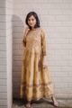 Image for Beige Maroon Dress Side