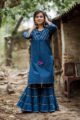Image for Blue Gotta Sharara Kurta Set Featured Scaled