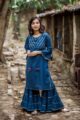 Image for Blue Gotta Sharara Kurta Set Side Scaled