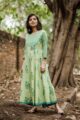 Image for Kalidaar Green Kurtadress Front